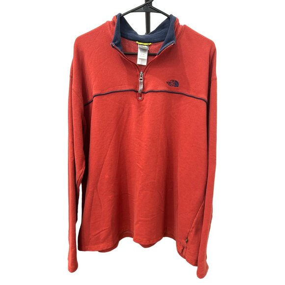 The North Face A5 Series Mens  Orange Red Quarter Zip Pullover XL - Picture 1 of 9